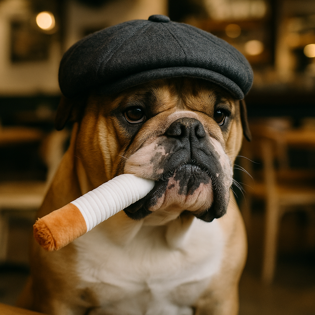 Plush Dog toy - cigarettes
